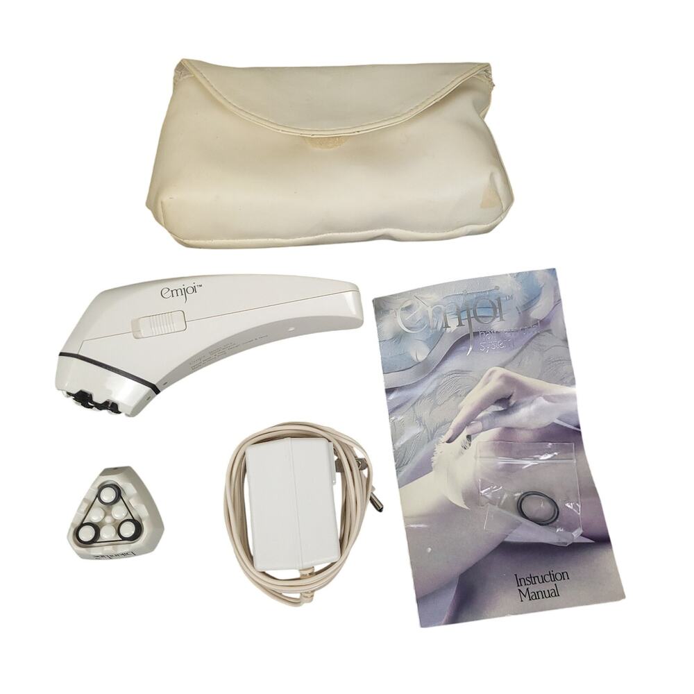 Vintage Emjoi AP-5 Precision Hair Removal Epilator w/ Power Adapter & Bag